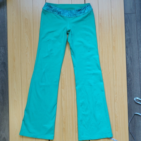 Lululemon Aqua Blue Yoga Athletic Gym Long Pants - Picture 1 of 7